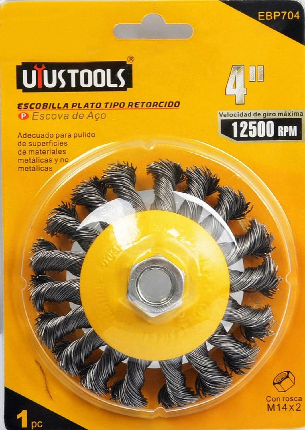 Grata Conica Trenzada 4''x0,5mm / M14 - Uyustools - Herram.cl