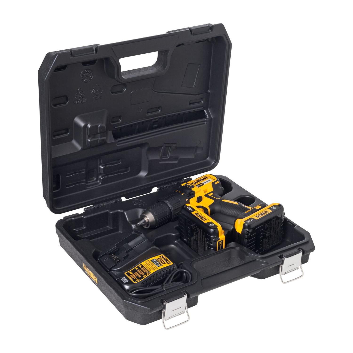 Kit Taladro Percutor 20 V Max. 13mm 2 Bat. 2Ah - DeWALT - Herram.cl