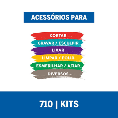 Kit de accesorios de uso general (710 - 08) 160 Pzas - Dremel - Herram.cl