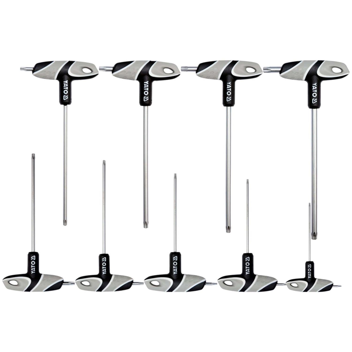 Juego de llaves Torx de seguridad, mango en T 9 pzas - Yato - Herram.cl