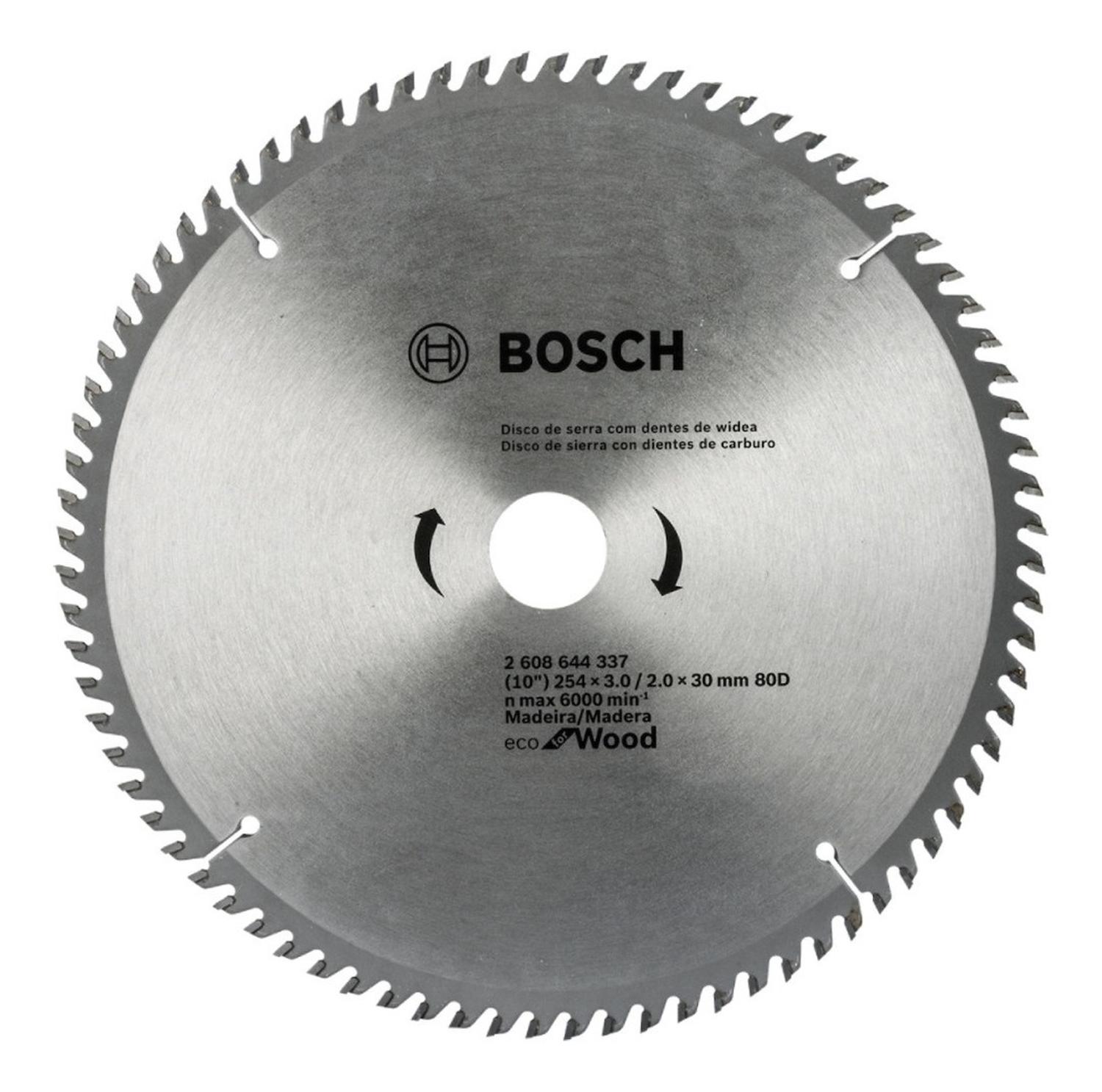 Disco De Sierra Circular 10 PLG Eje 30mm 80 Dientes - Bosch - Herram.cl