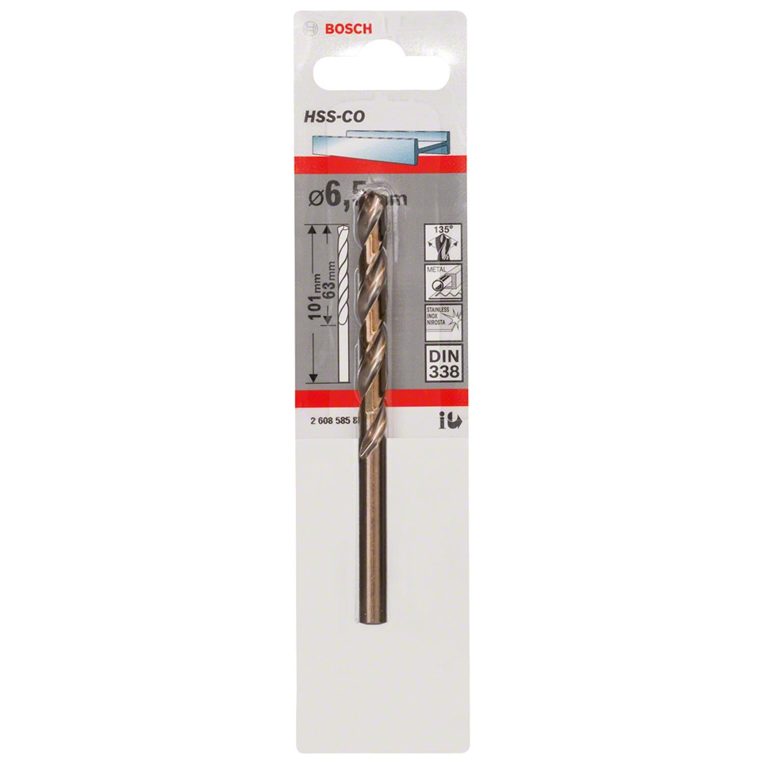 Broca Metal HSS - Co 6.5mm - Blister - Bosch - Herram.cl