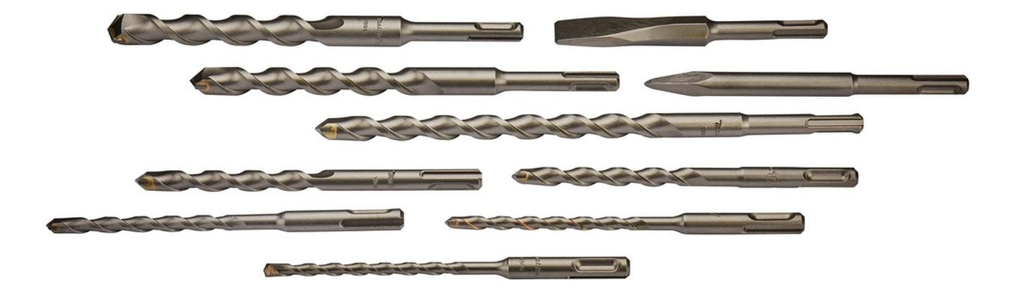 Set 10 Piezas Brocas Y Cincel SDS - Plus - Makita - Herram.cl