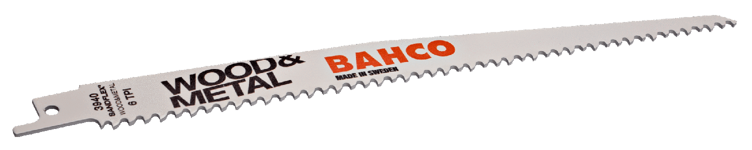 Pack 2 Hojas De Sierra Sable Madera & Metal 300mm - Bahco - Herram.cl