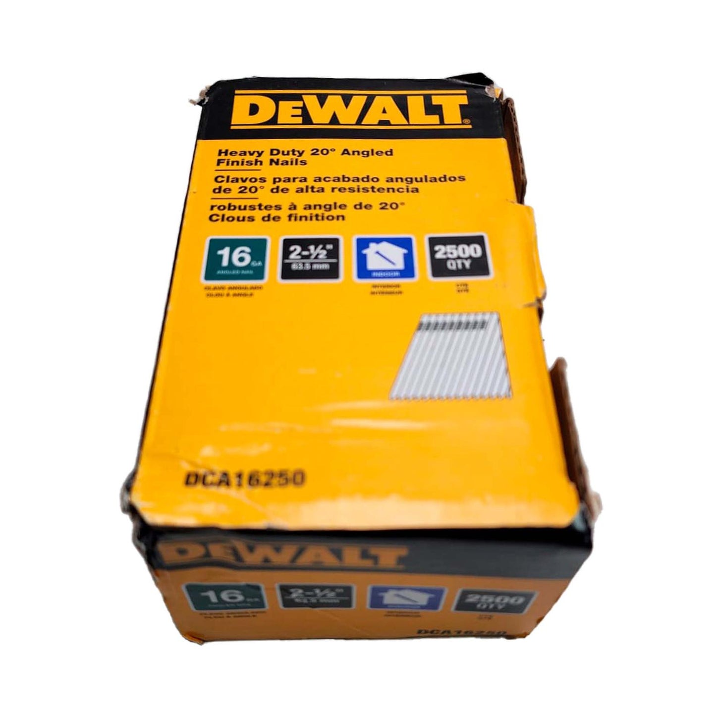 Clavo Reforzado Galvanizado 20º 16GA 2 - 1/2'' 2500 Und. - DeWALT - Herram.cl