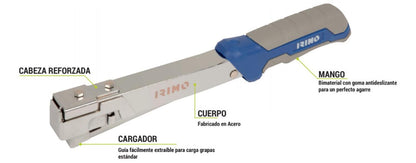 Engrapadora Tipo Martillo + 1.000 Grapas - Irimo - Herram.cl