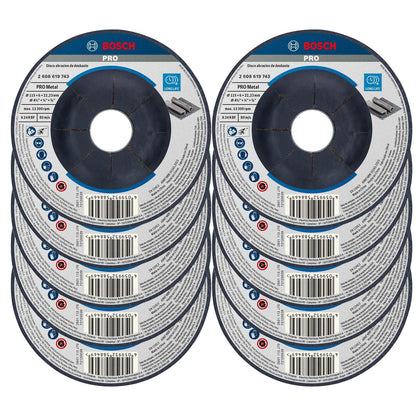 Pack 10 Discos De Desbaste Metal 4 1/2'' x 6,0mm - Bosch - Herram.cl