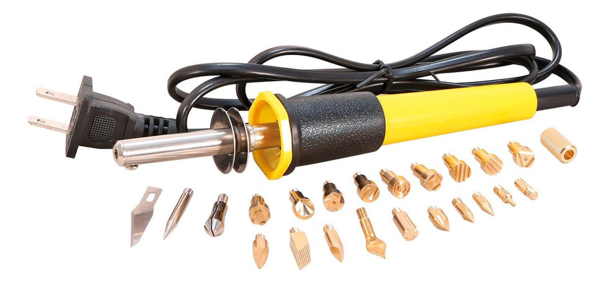 Pirograbador Cautin Con 22 Puntas 30 W - Uyustools - Herram.cl