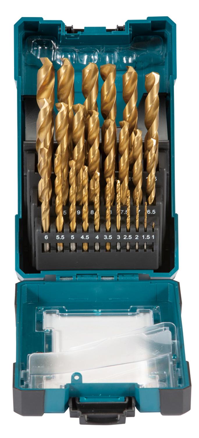 Set Brocas Para Metal HSS - Tin | 1 - 13mm | 25 Pzas - Makita - Herram.cl