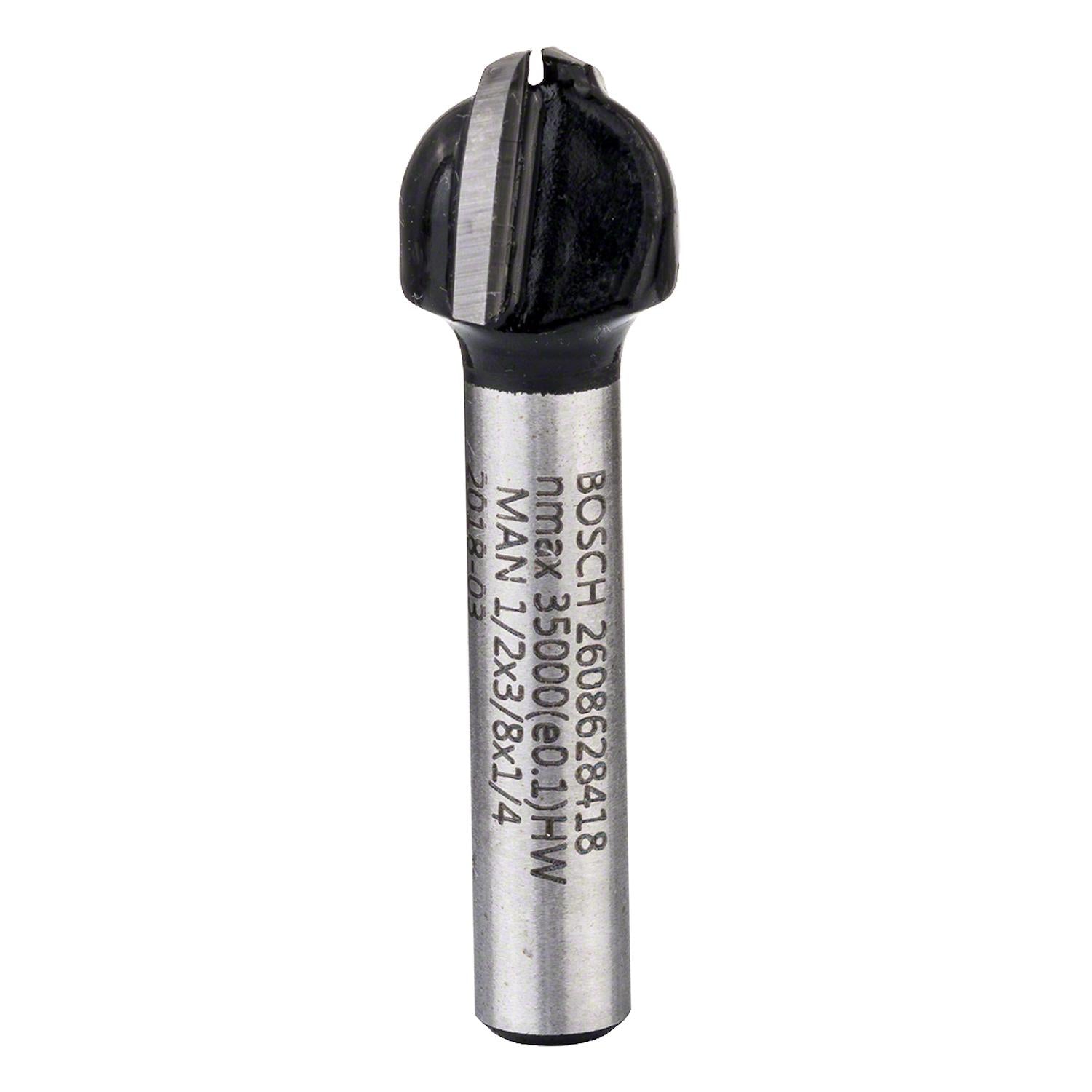 Fresa Media Caña R1 6,3mm, D 12,7mm Vástago 1/4'' - Bosch - Herram.cl