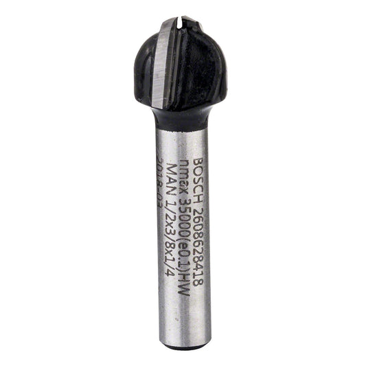 Fresa Media Caña R1 6,3mm, D 12,7mm Vástago 1/4'' - Bosch - Herram.cl