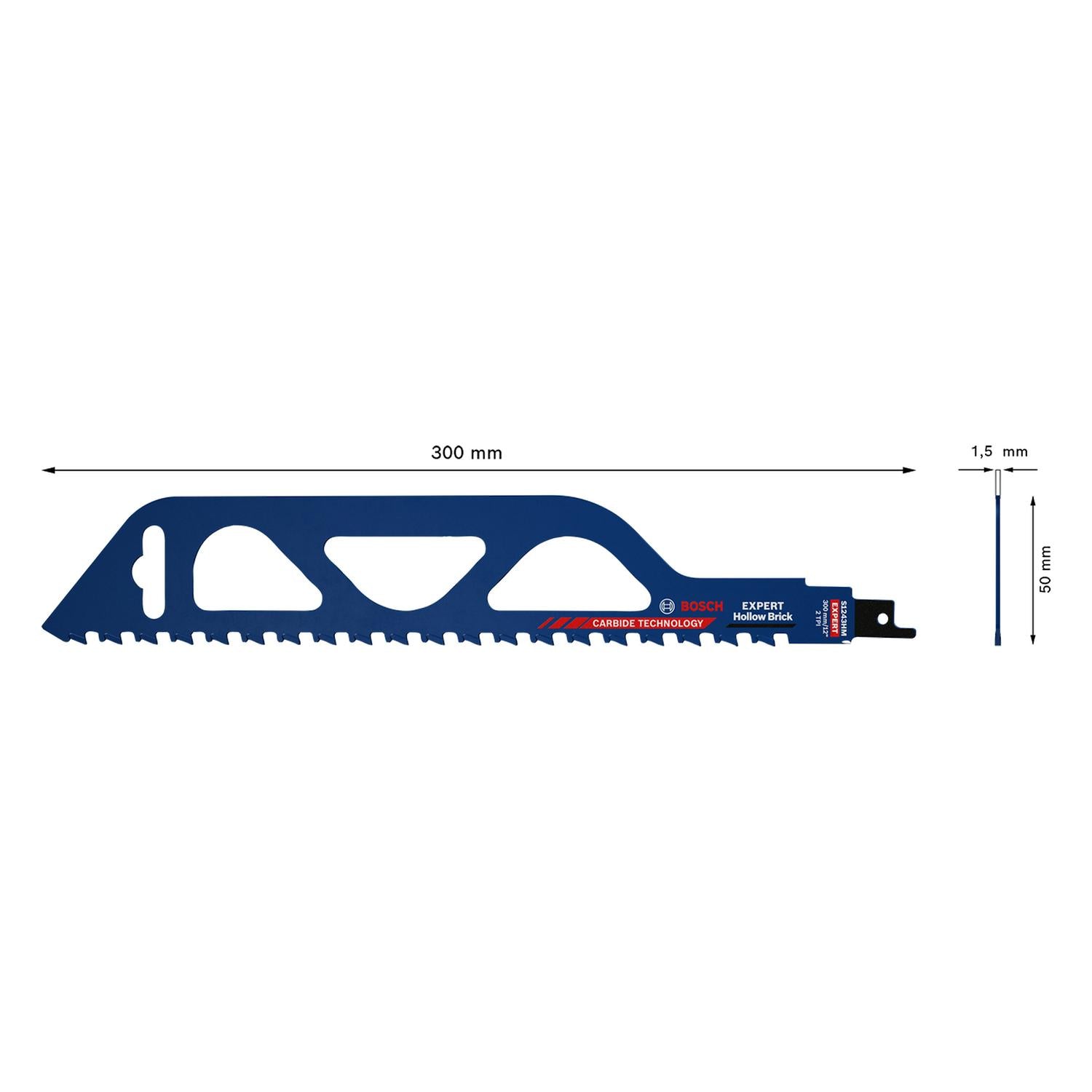 Hoja de Sierra Sable Expert Hollow Brick 300mm - Bosch - Herram.cl