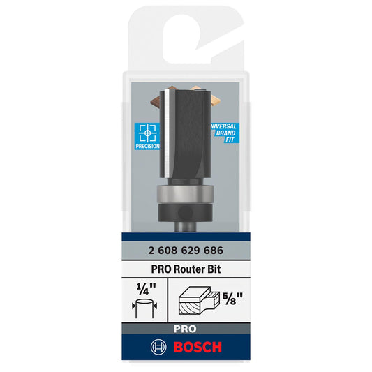 Fresa Enrasar PRO Rodamiento Superior 15,9mm 1/4'' - Bosch - Herram.cl