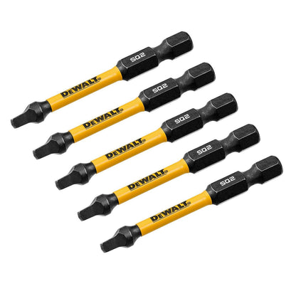 Puntas FLEXTORQ SQ2 - 2 - 1/4'' (57.15mm) 5 Pzas - DeWALT - Herram.cl