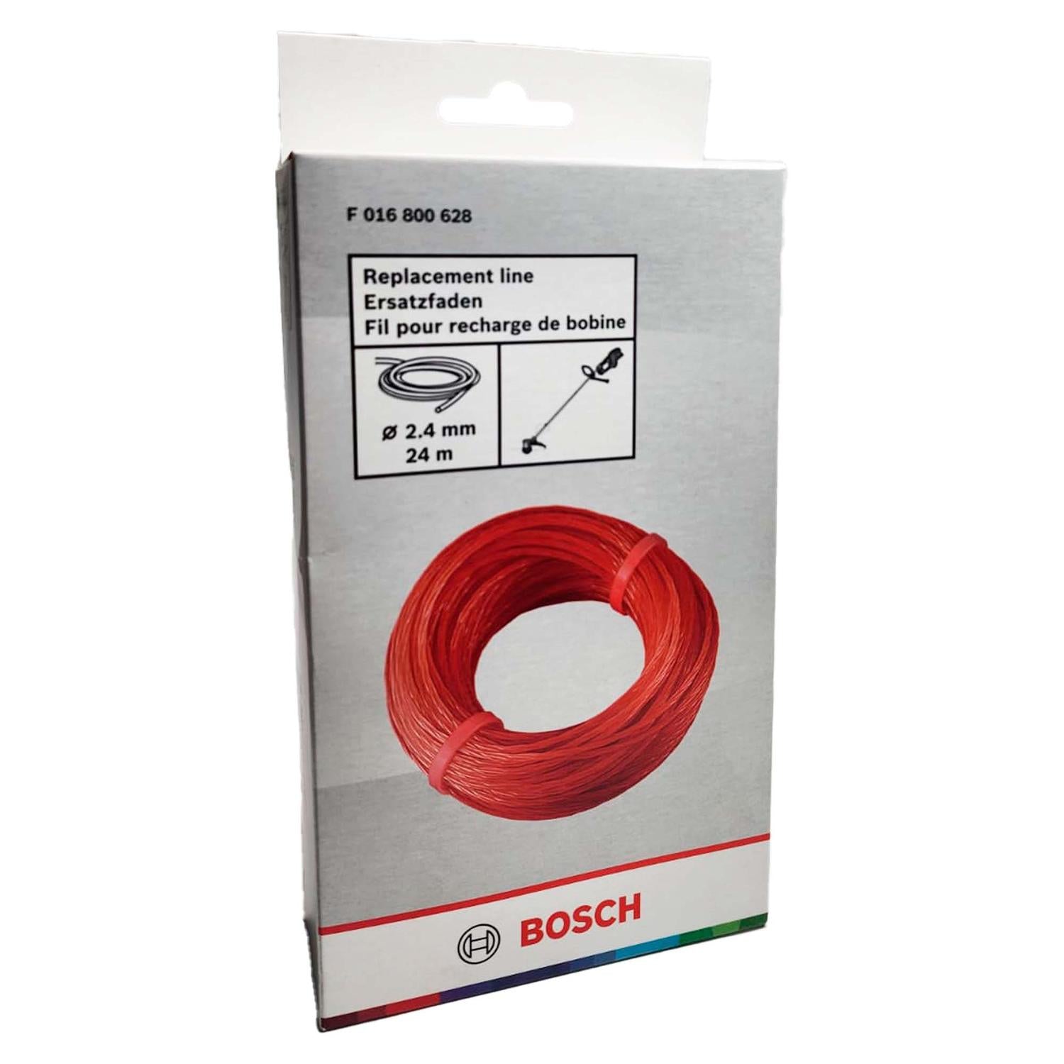 Hilo Nylon de corte Estriado Ø 2,4mmx24m Naranjo - Bosch - Herram.cl