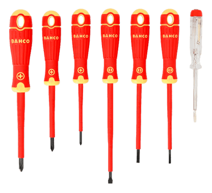 Set Destornilladores Aislados BahcoFit 1.000 V 7 Pzas - Bahco - Herram.cl