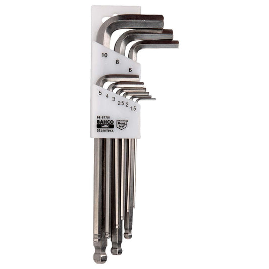 Juego Llaves Allen Inox Bola BAHCO BE-9770I 9 Pzs 1.5-10mm - Herram.cl