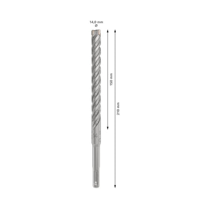 Broca Hormigón Bosch PRO SDS-Plus-5X 14x210mm 4 Filos - Herram.cl