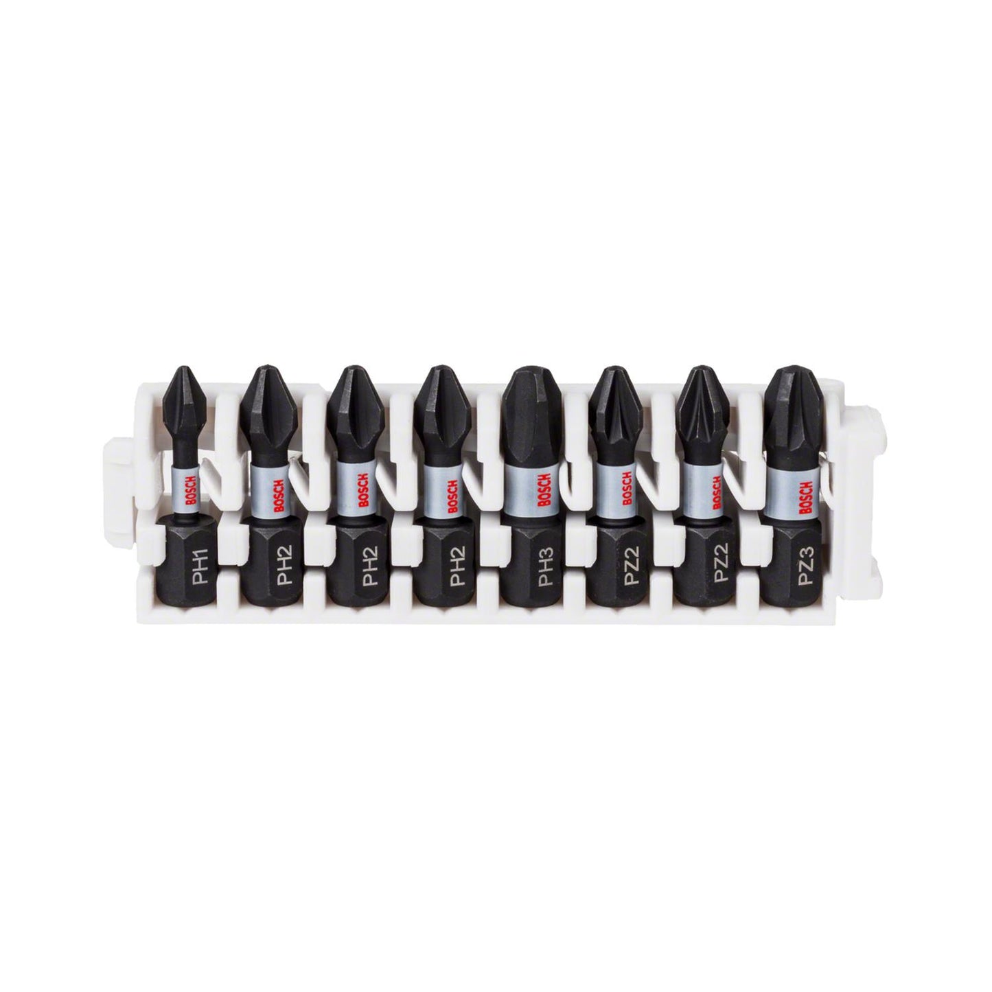 8 Puntas Impact Control PH1, PH2, PH3, PZ2, PZ3x25mm - Bosch - Herram.cl