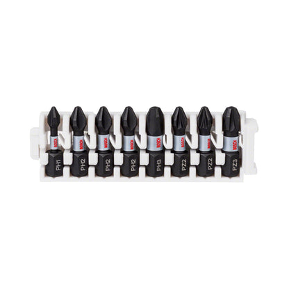 8 Puntas Impact Control PH1, PH2, PH3, PZ2, PZ3x25mm - Bosch - Herram.cl