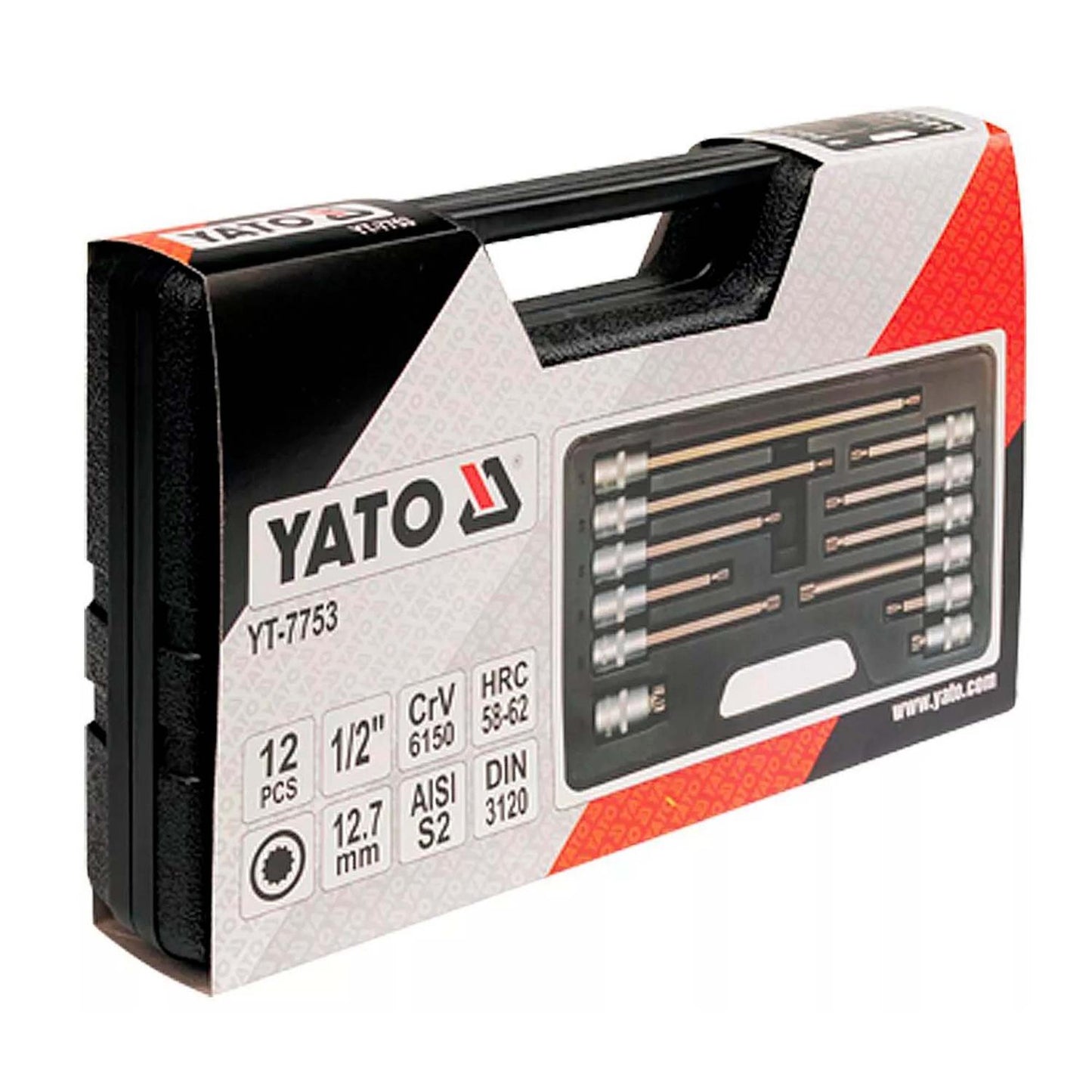 Juego Dados Con Punta Imbus Spline 1/2'' 12 Pzas - Yato - Herram.cl