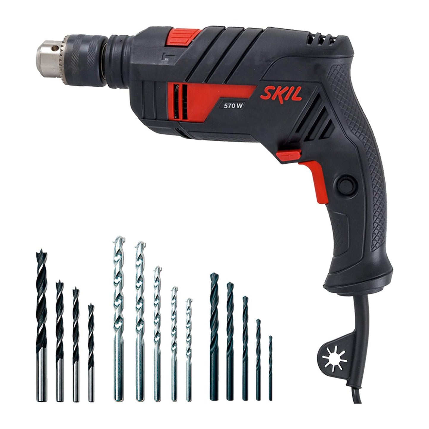 Taladro Percutor Skil 6555 Negro 570W + 14 Acc - Herram.cl