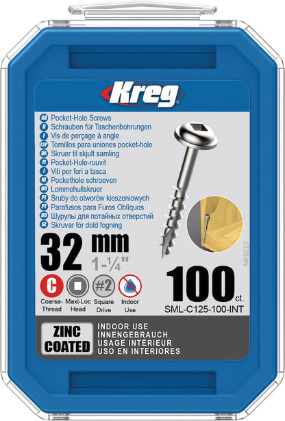 Tornillos Para Orificios Ocultos 1 1/4'' (100 Und.) - Kreg - Herram.cl