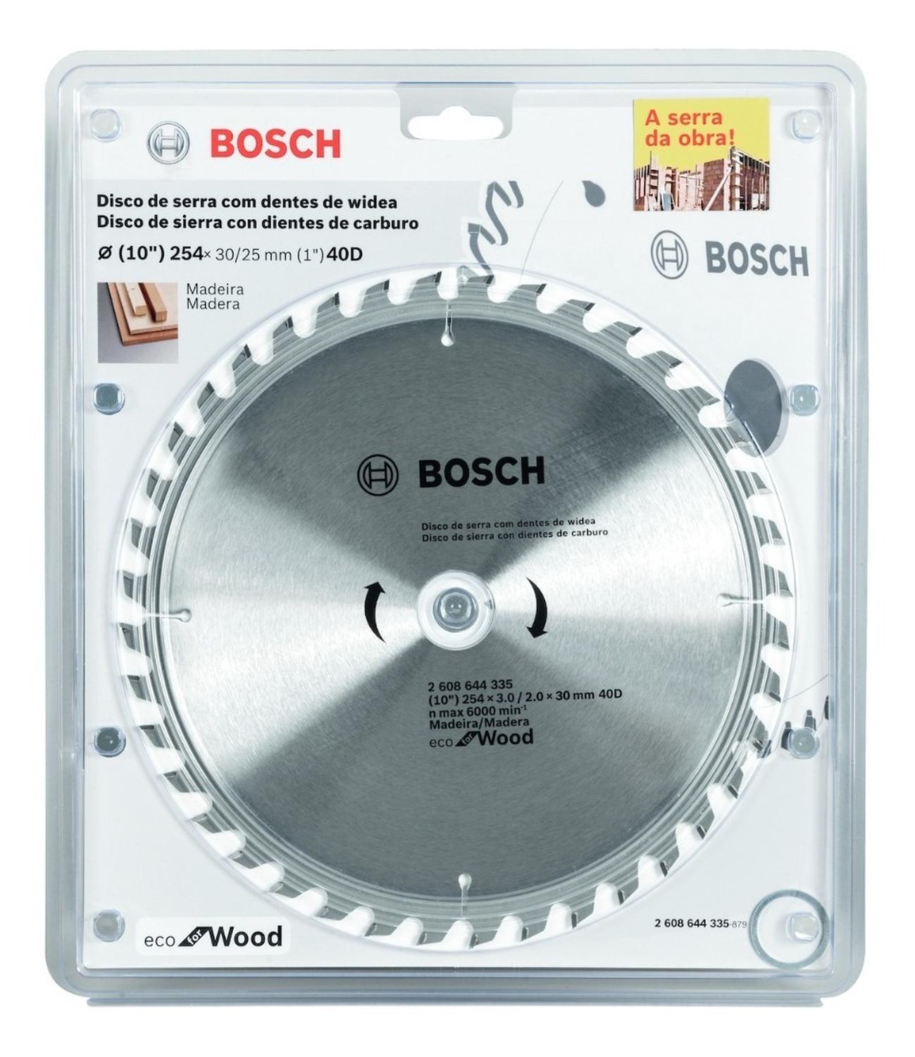 Disco De Sierra Ingleteadora 10'' Eje 30mm 40 Dientes - Bosch - Herram.cl