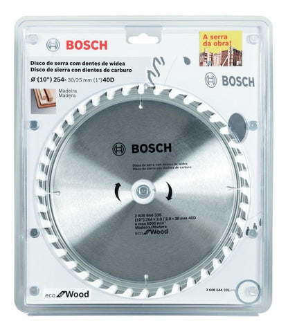 Disco De Sierra Ingleteadora 10'' Eje 30mm 40 Dientes - Bosch - Herram.cl