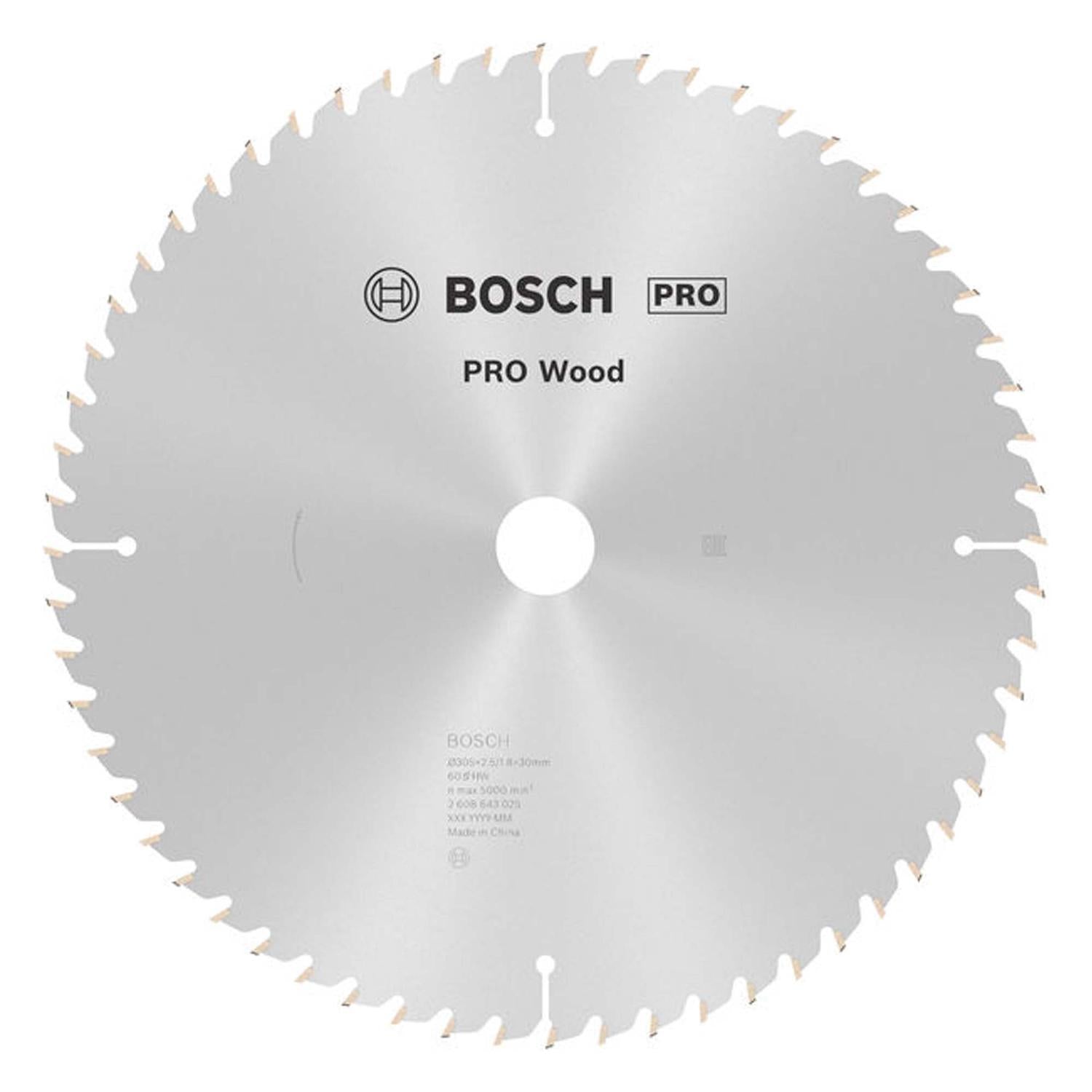 Disco De Sierra Circular PRO Wood 12''x2,5x30mm 60 D - Bosch - Herram.cl