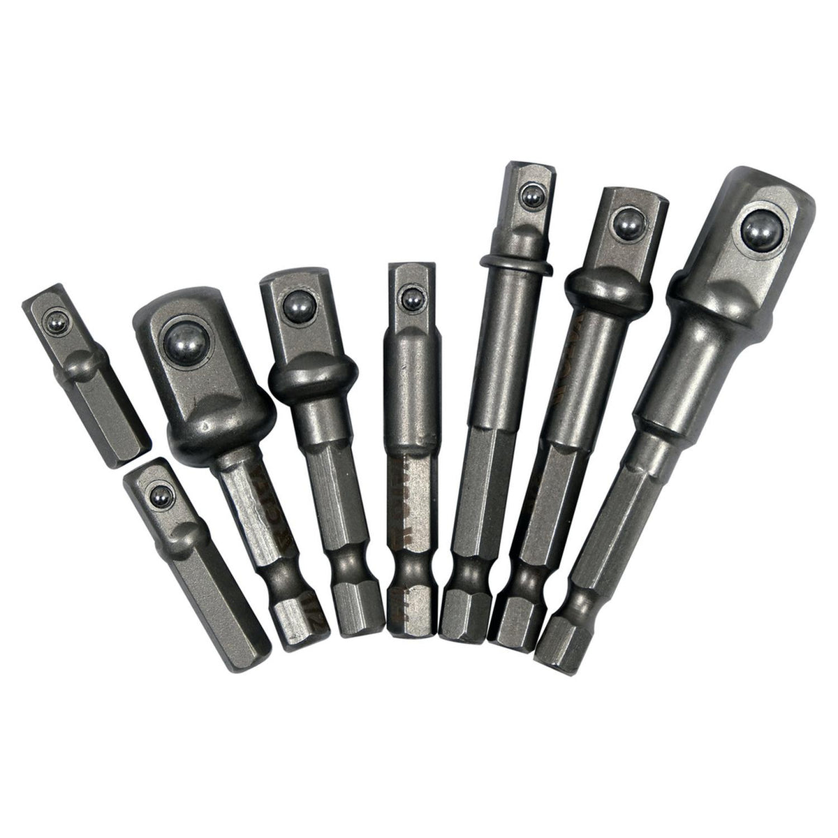 Set 8 Adaptadores HEX a Dados Yato YT-04639 1/4 3/8 1/2 - Herram.cl