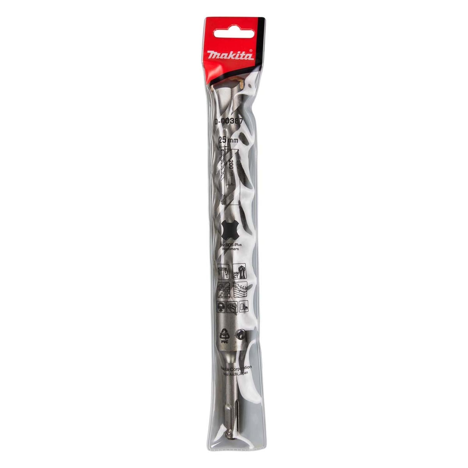 Broca SDS - Plus 25 X 260mm. (largo útil 200mm) - Makita - Herram.cl