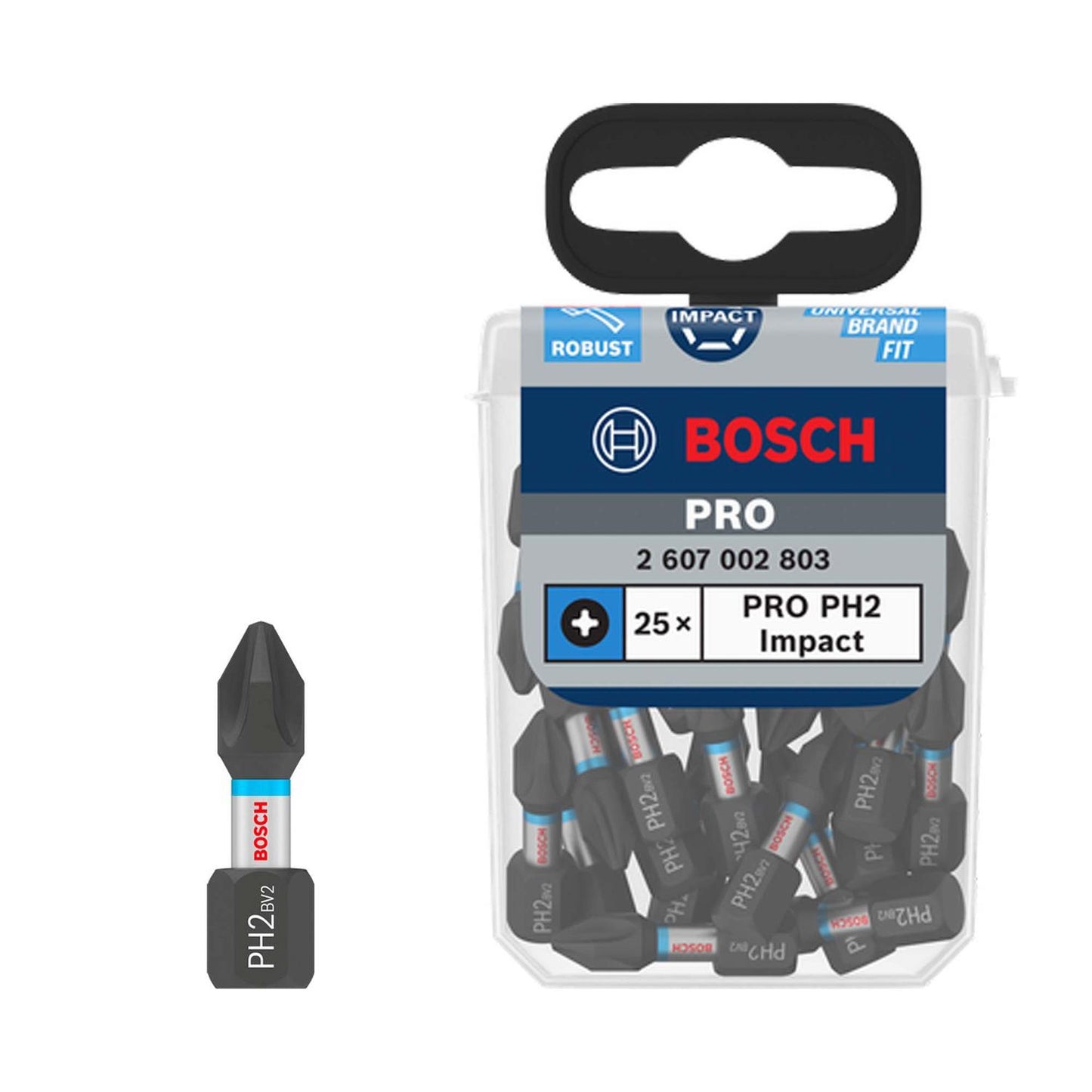 Puntas PRO Impact PH2x25mm 25 Pzas - Bosch - Herram.cl