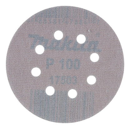 10 Discos Lija Con Velcro 125mm G100 - Makita - Herram.cl