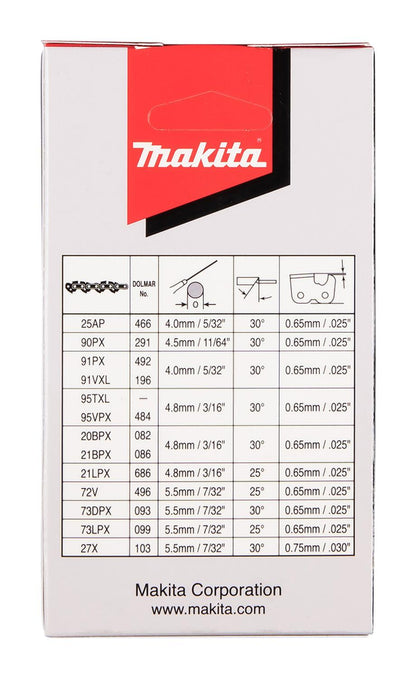 Cadena Para Podadora de Altura 10''/1,3mm/3/8''/39 - Makita - Herram.cl