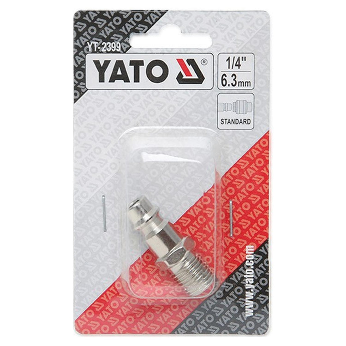 Acople Rápido Neumático YATO YT-2399 1/4" G1/4 Acero Niquel - Herram.cl
