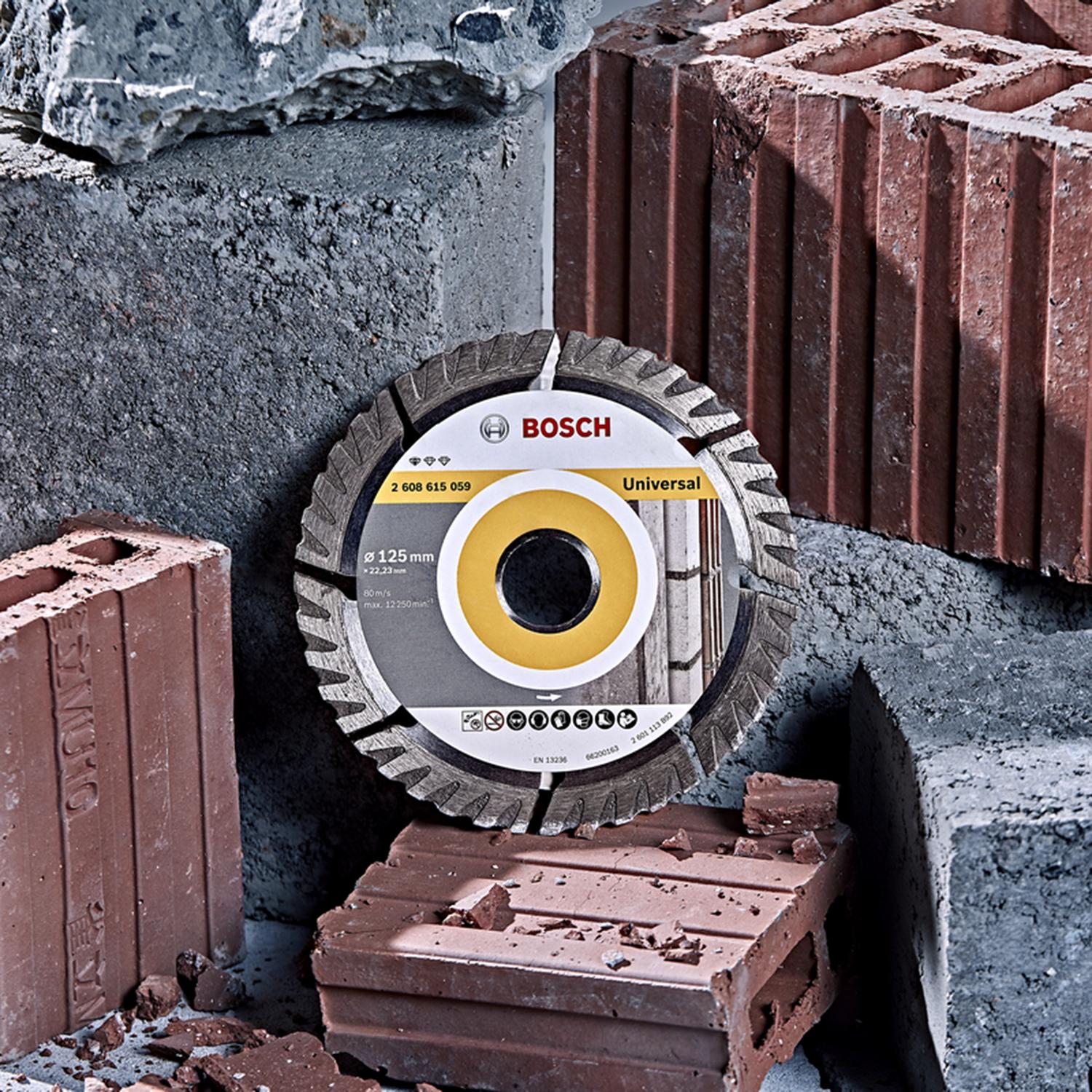 Disco Diamantado Turbo Segmentado 4 - 1/2'‘ Universal - Bosch - Herram.cl