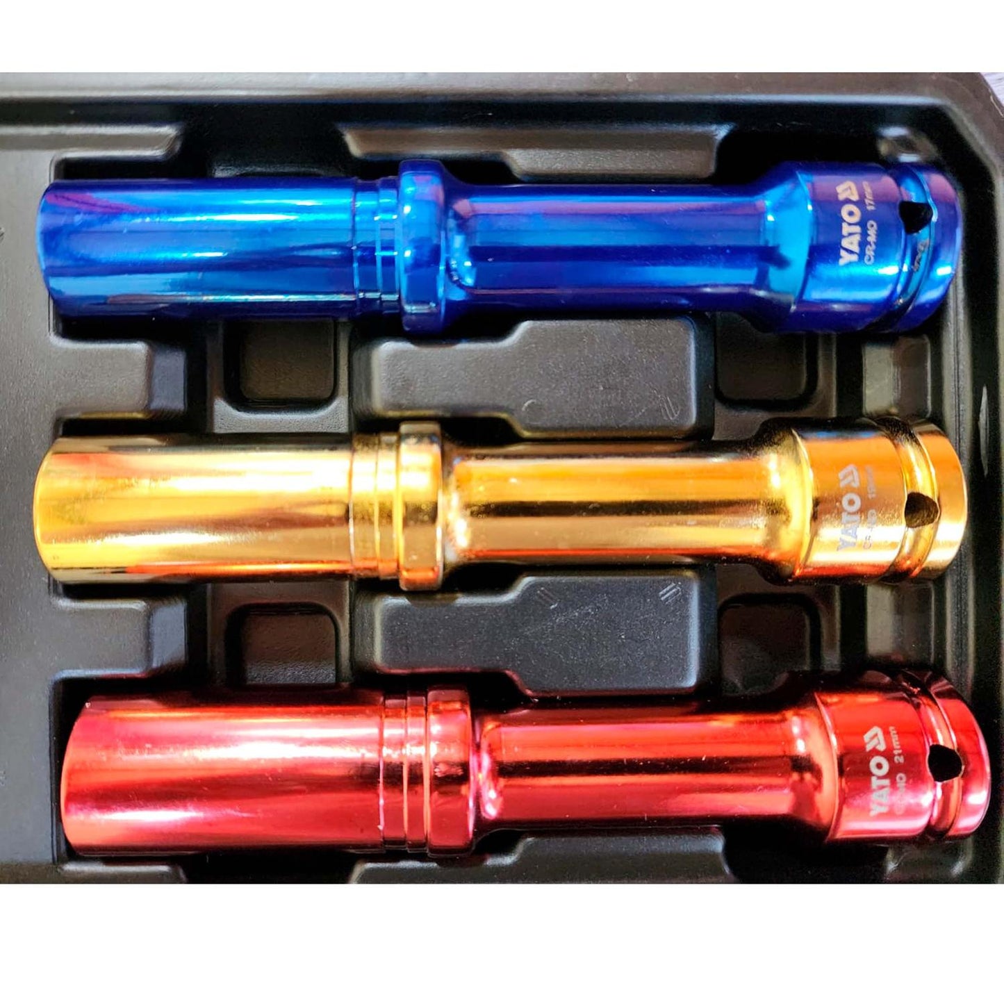 Juego Dados de Impacto 1/2'' (17, 19 y 21mm)/ 6 Pzas - Yato - Herram.cl