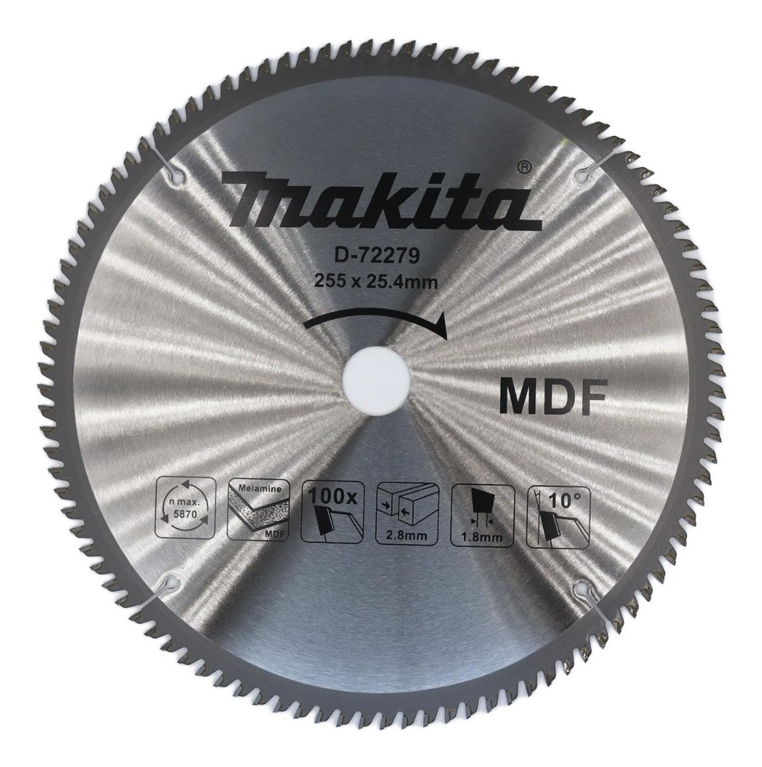 Disco Sierra Melamina (10'') 255x25,4mm 100 D - Makita - Herram.cl