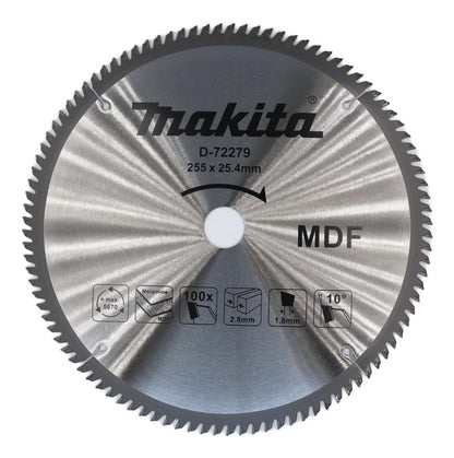 Disco Sierra Melamina (10'') 255x25,4mm 100 D - Makita - Herram.cl