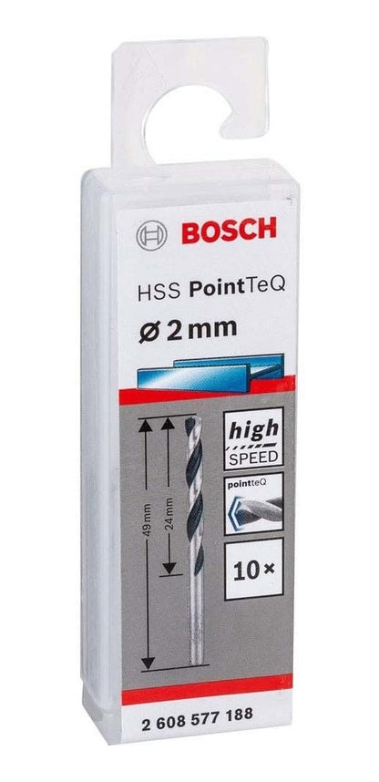 Caja Con 10 Unidades Broca Para Metal HSS - PointTeq 2,0mm - Herram.cl