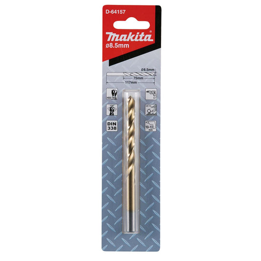 Broca Metal HSS - TiN 8.5x75x117mm - Makita - Herram.cl