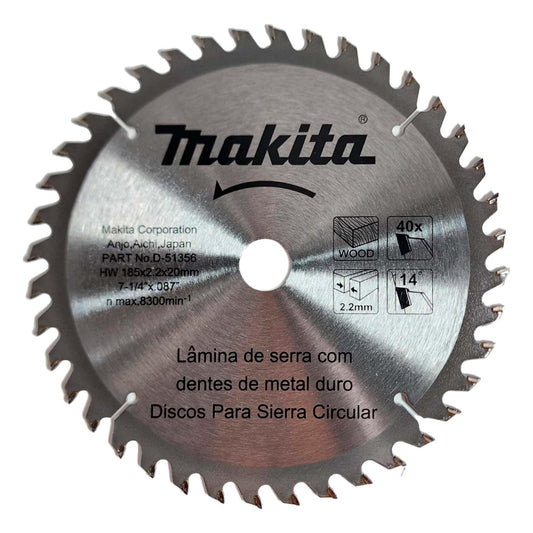 Disco De Sierra 7 - 1/4''x2,2x20mm 40 D Madera - Makita - Herram.cl