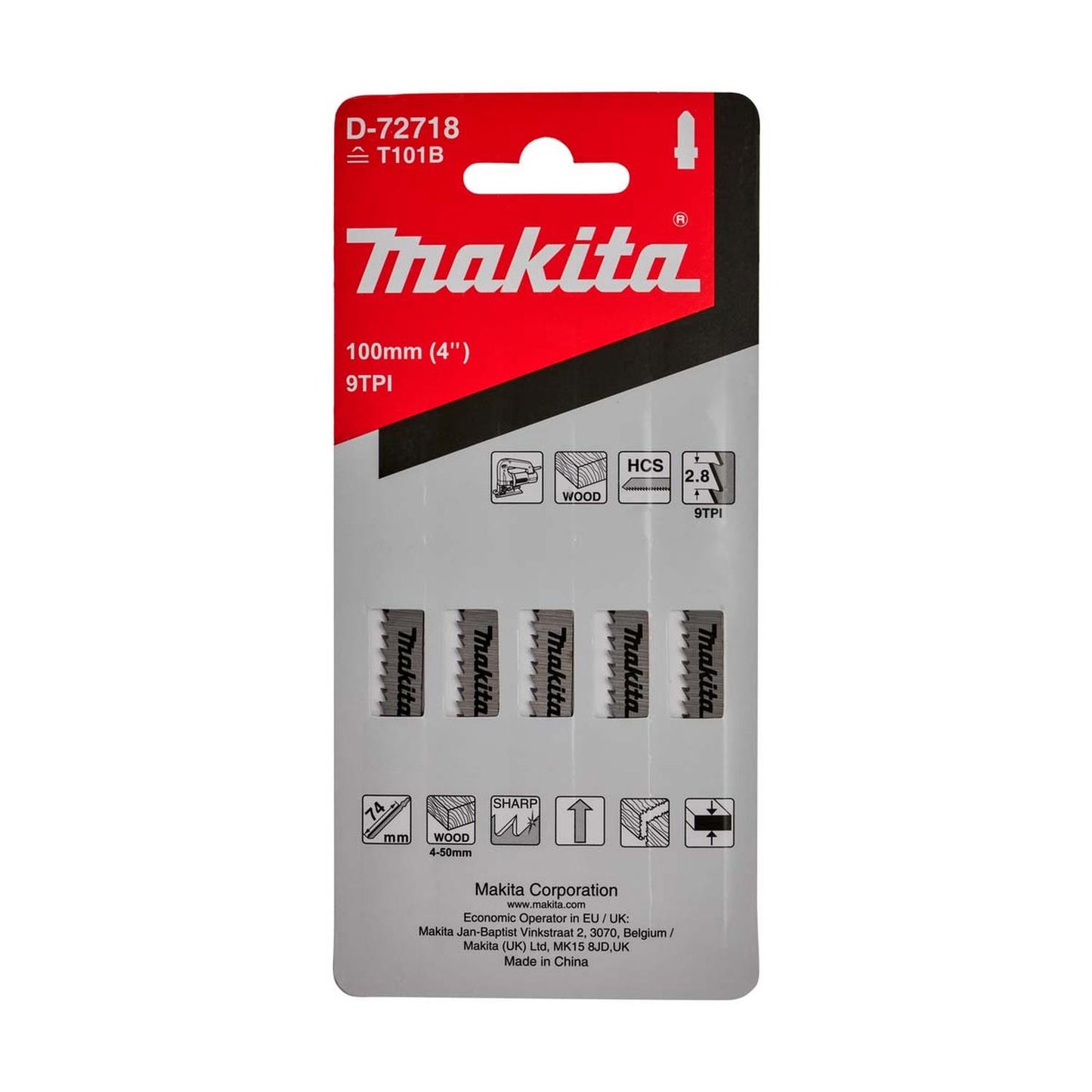 Pack 5 Hojas De Calar HCS Madera/plástico74x100mm – Makita - Herram.cl