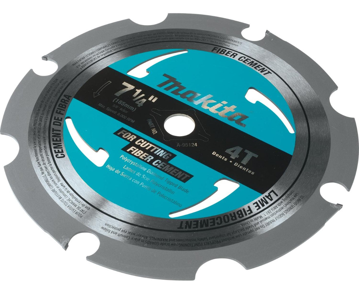 Disco Sierra Circular Para Fibrocemento 7 - 1/4'' Eje 5/8'' 4 D - Makita - Herram.cl