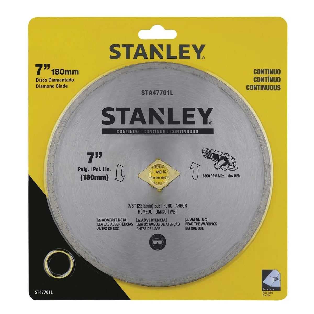 Disco Diamantado Continuo Ø 7'x7/8'' - Stanley - Herram.cl