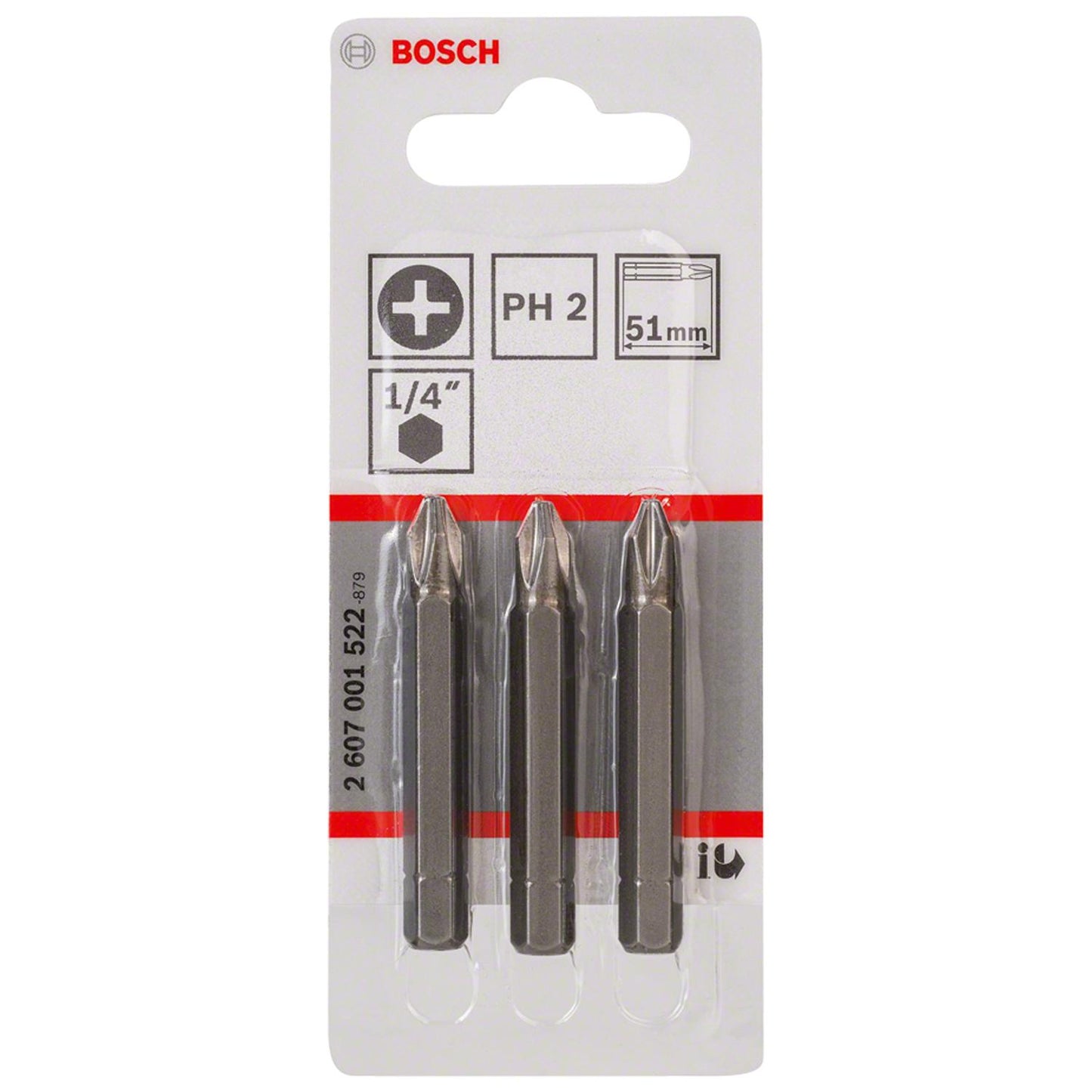 Puntas Bosch ExtraHard PH2x51mm 3 Pzas - Bosch - Herram.cl