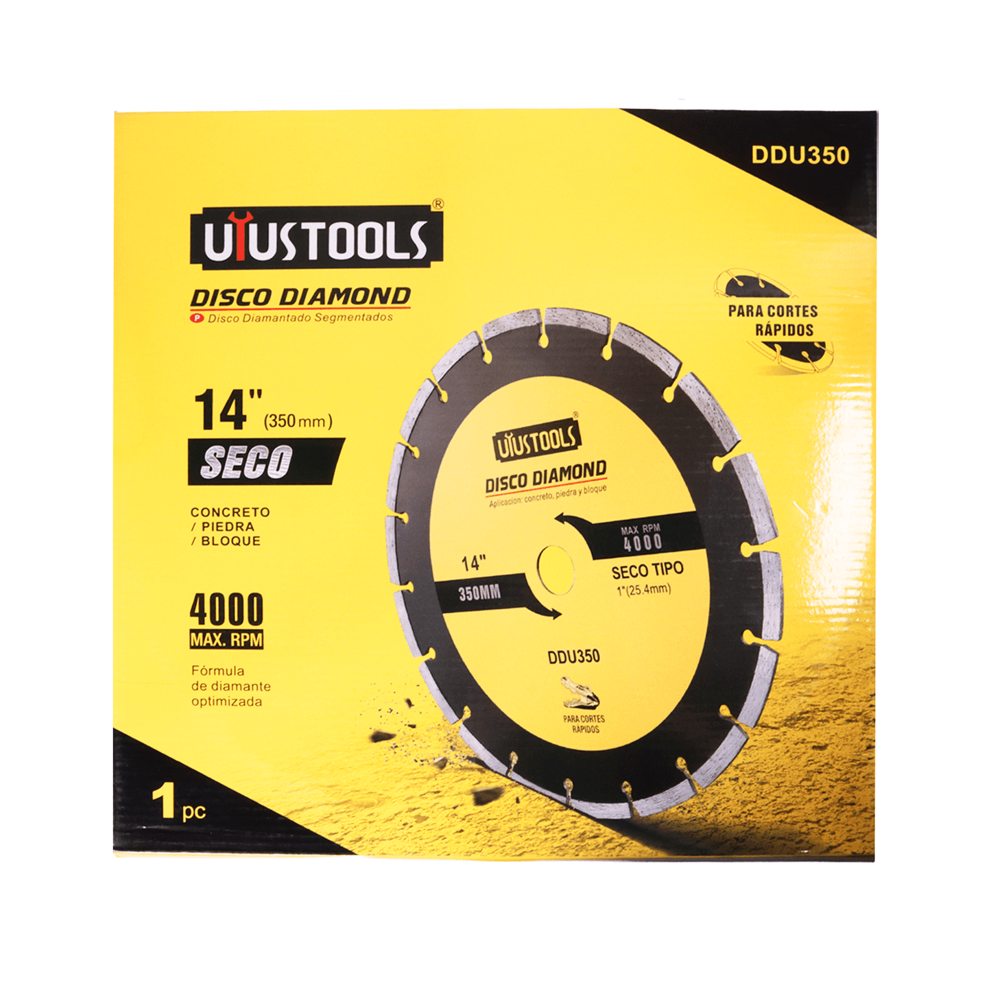 Disco Diamantado Segmentado 14''x 1'' Hormigon - Uyustools - Herram.cl