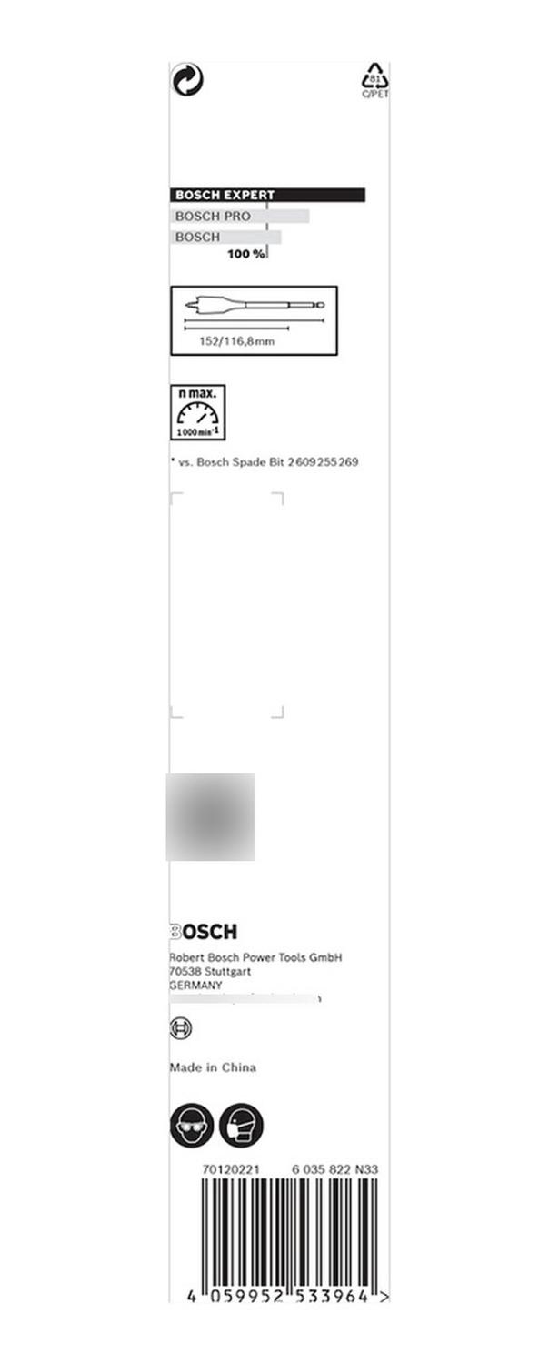 Broca Paleta Expert Self Cut Speed 25 X 152mm – Bosch - Herram.cl