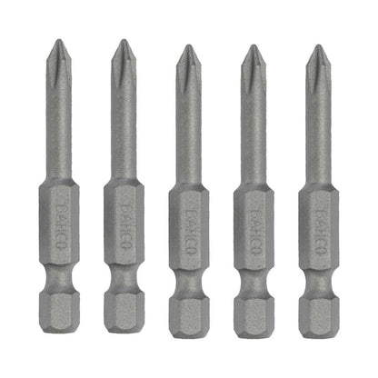 Pack 5 Puntas de atornillar PH2x50mm - Bahco - Herram.cl